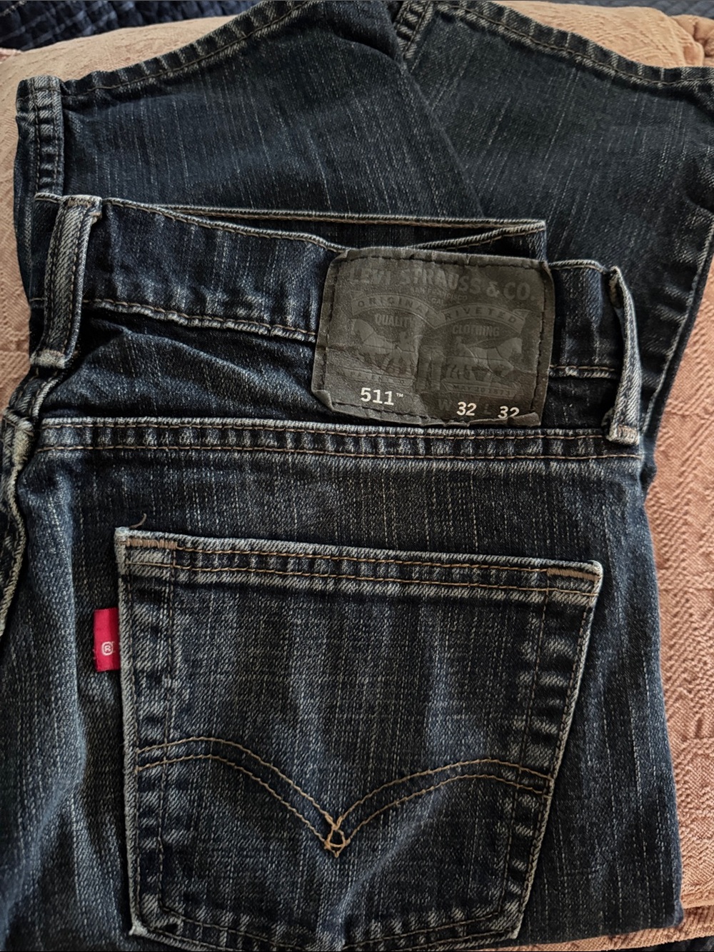 Levi's 511 Dark Blue Straight-Leg Men's Jeans 32x32